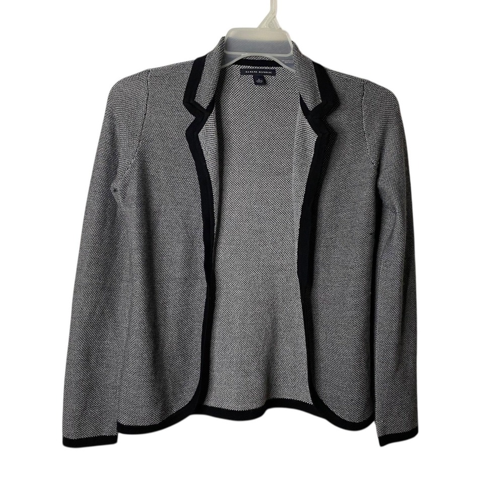 Banana Republic Womens Gray Open Front Cardigan Sweater Size Small Merino Wool